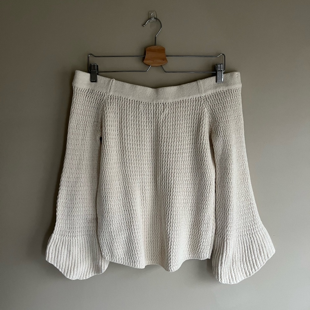 Knit off the shoulder sweater top